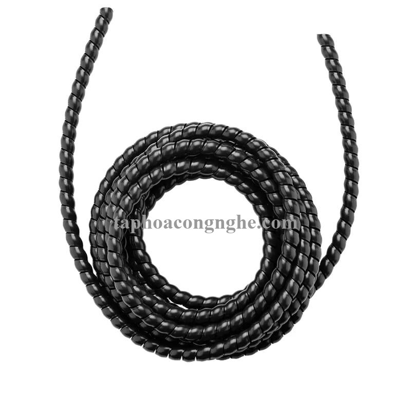 Ugreen 30821 5M Size 10mm màu Đen Dây ống xoắn PE bảo vệ cáp cao cấp LP122 30030821